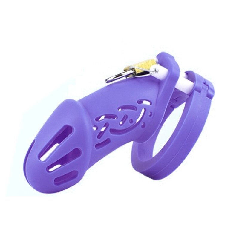 Пояс    для чоловіків Silicone Chastity Cage Purple Standart від компанії Elektromax - фото 1