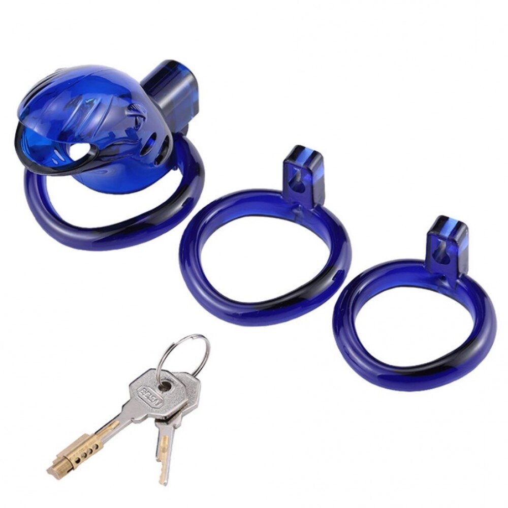 Пояс    для чоловіків у формі рибки Resin Chastity Device Blue від компанії Elektromax - фото 1