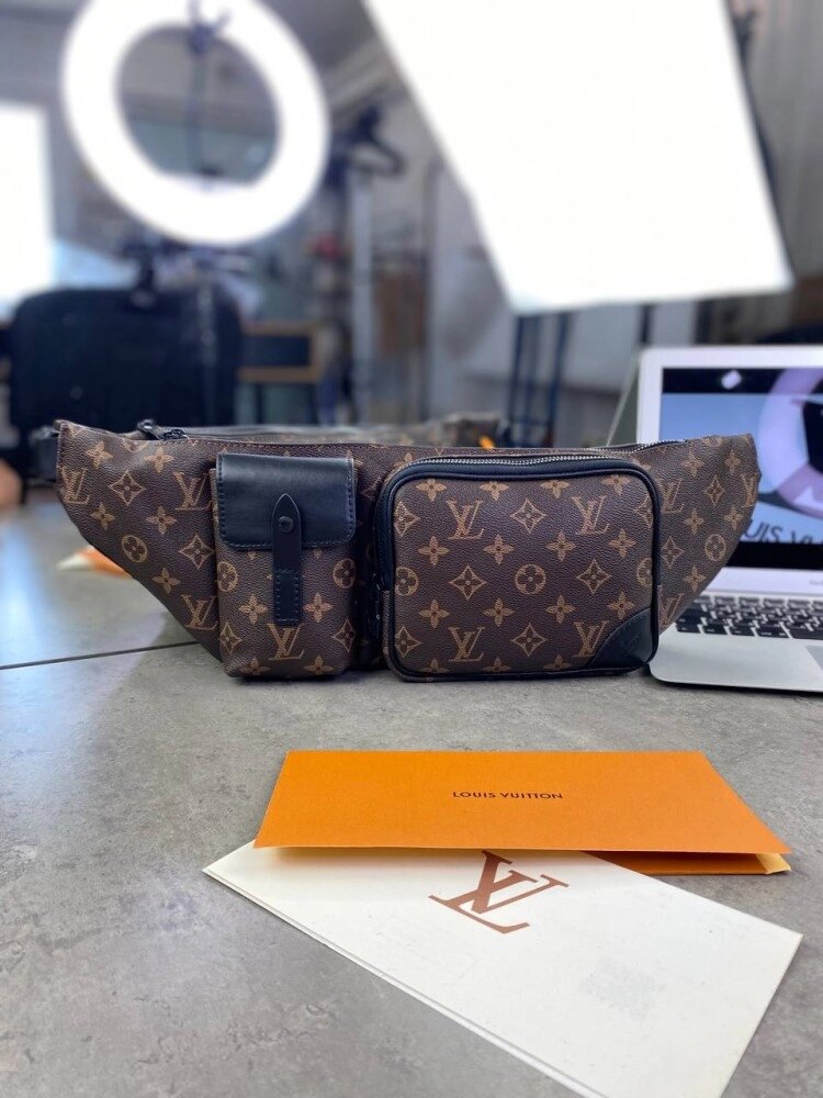 Поясна сумка коричнева Louis Vuitton Christopher  c594 від компанії Elektromax - фото 1