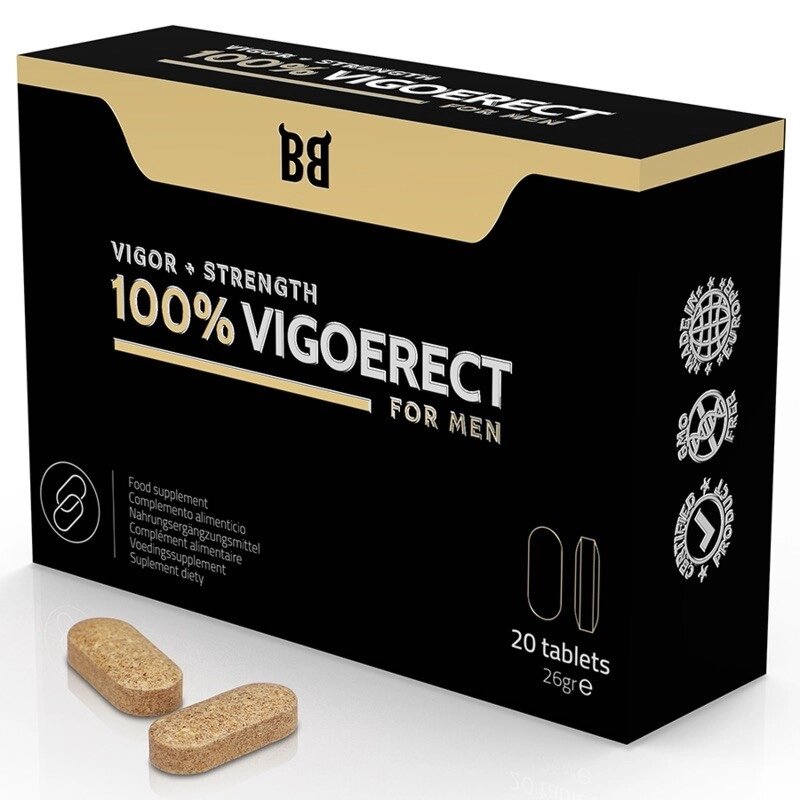 Препарат для потенції Blackbull 100% Vigoerect Vigor Strength, 20 таблетки від компанії Elektromax - фото 1