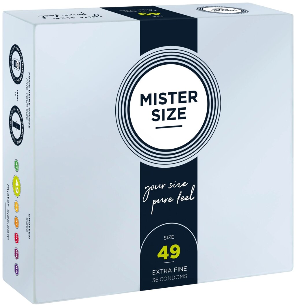 Презервативи Mister Size - pure feel - 49 (36 condoms), товщина 0,05 мм від компанії Elektromax - фото 1