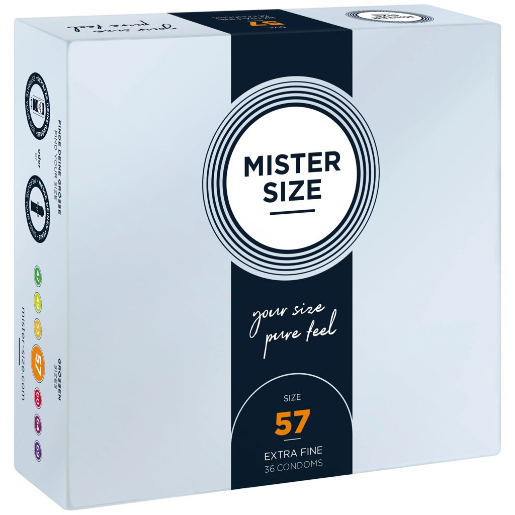 Презервативи Mister Size - pure feel - 57 (36 condoms), товщина 0,05 мм від компанії Elektromax - фото 1