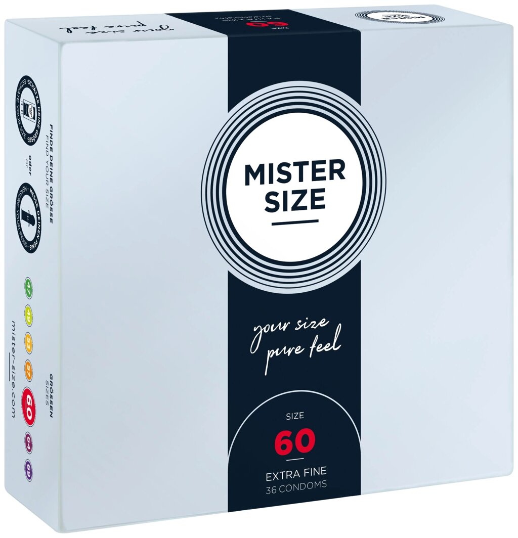 Презервативи Mister Size - pure feel - 60 (36 condoms), товщина 0,05 мм від компанії Elektromax - фото 1