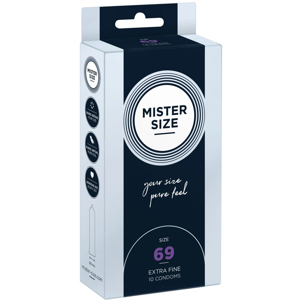 Презервативи Mister Size - pure feel - 69 (10 condoms), товщина 0,05 мм від компанії Elektromax - фото 1