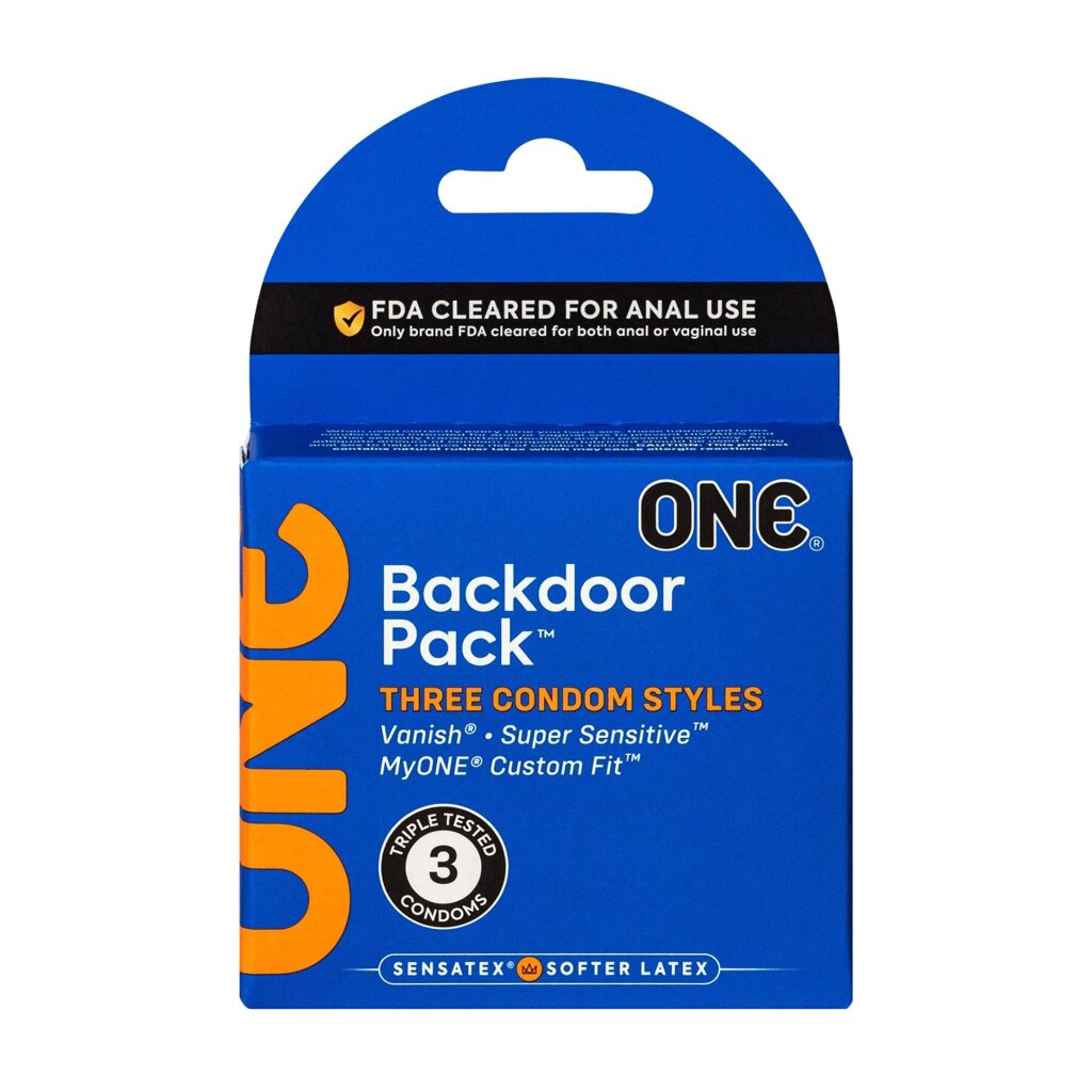 Презервативі ONE Backdoor 3 шт, картонна коробка від компанії Elektromax - фото 1