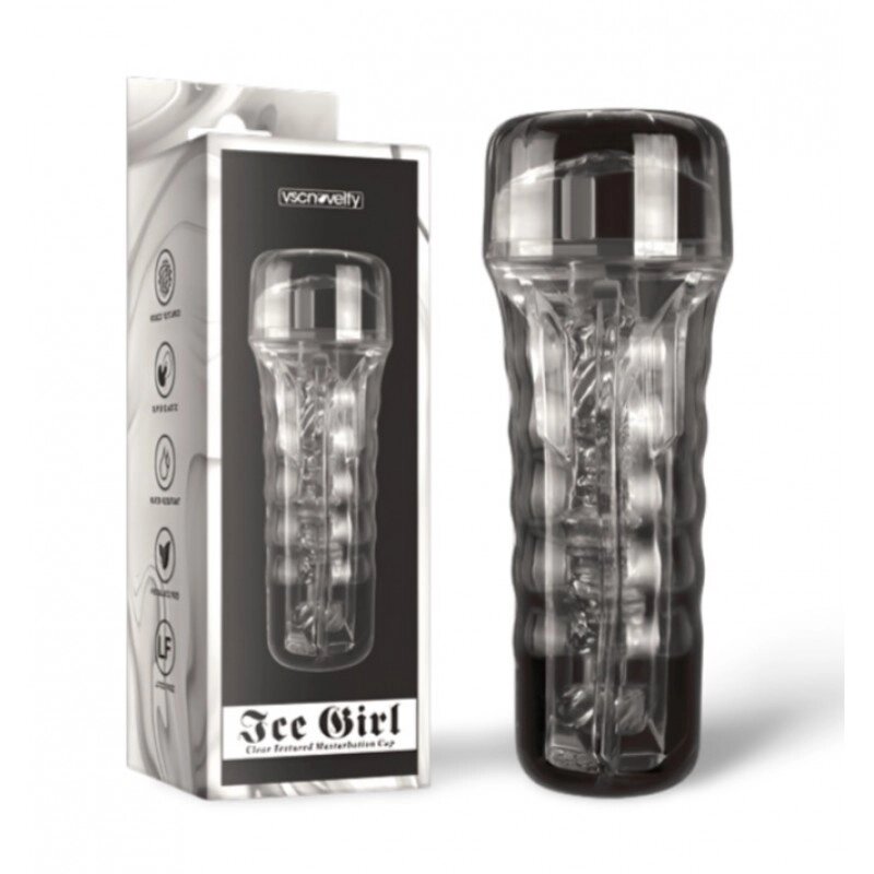 Пристрій    для чоловіків Ice Girl Clear Textured Masturbation Cup від компанії Elektromax - фото 1