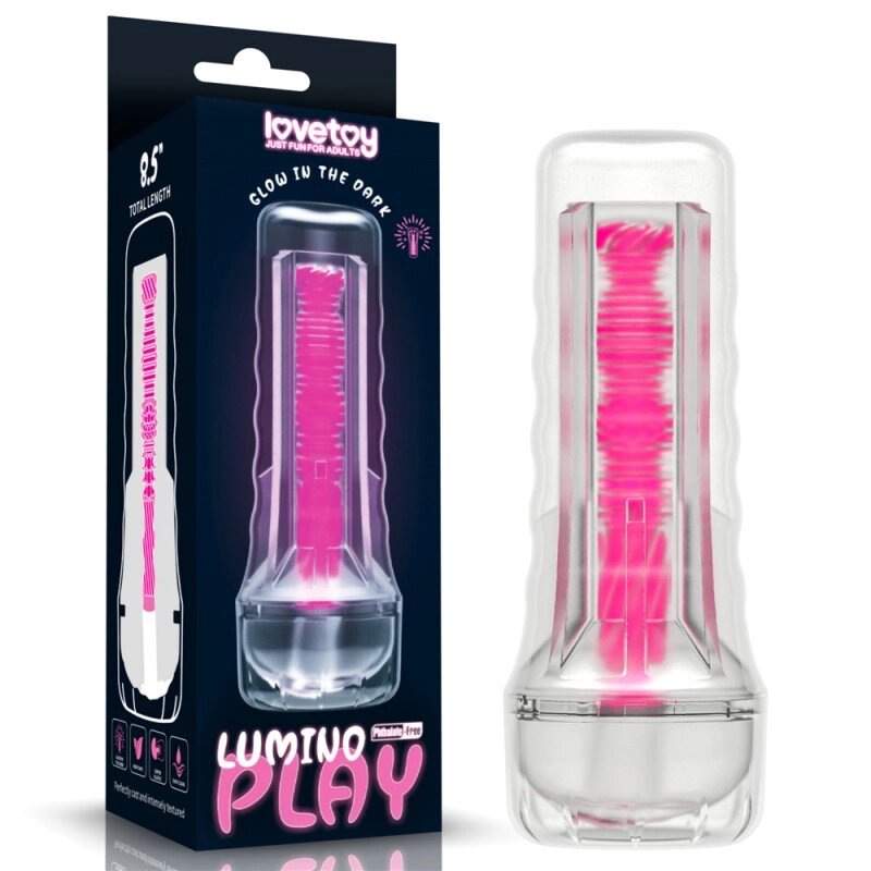 Пристрій    для чоловіків Lumino Play Masturbator Pink Glow 8.5 від компанії Elektromax - фото 1