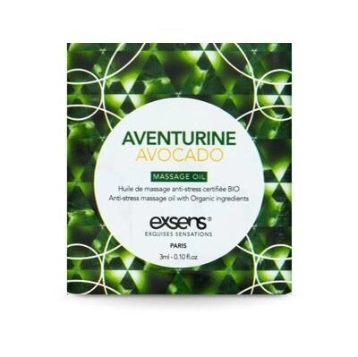 Пробник масажної олії EXSENS Anti-Stress Aventurine Avocado 3мл від компанії Elektromax - фото 1