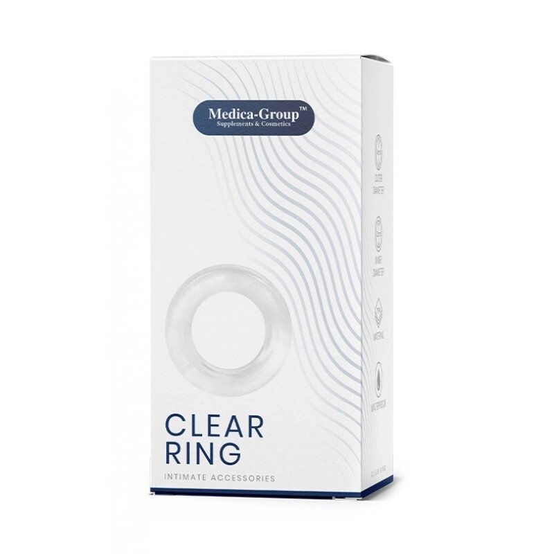 Прозоре чоловіче кільце медичне Clear Ring Intimate від компанії Elektromax - фото 1