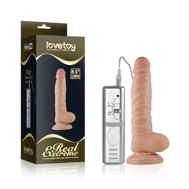 Реалістичний Масажер  на присоске Real Extreme Vibrating Dildo 8.5 від компанії Elektromax - фото 1