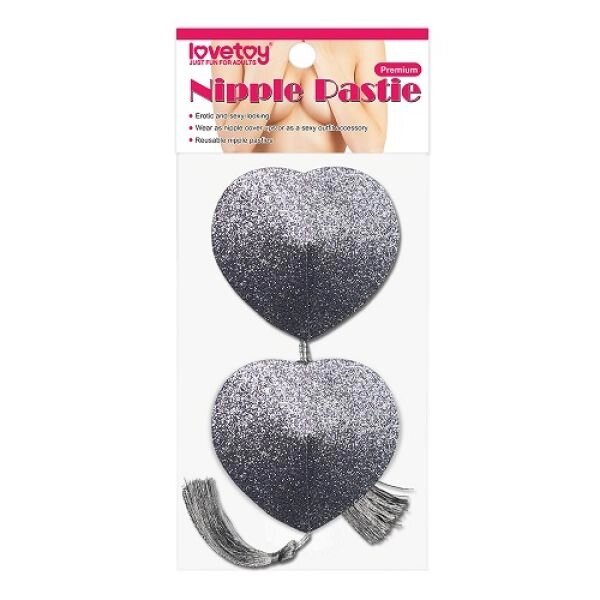 Reusable Glitter Heart Tassel Nipple Pasties від компанії Elektromax - фото 1