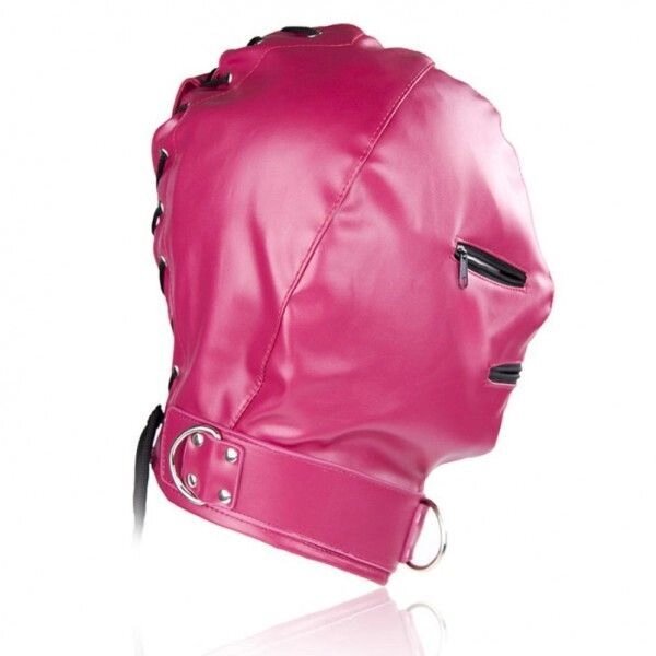 Рожева маска Zipper з вінілу від компанії Elektromax - фото 1