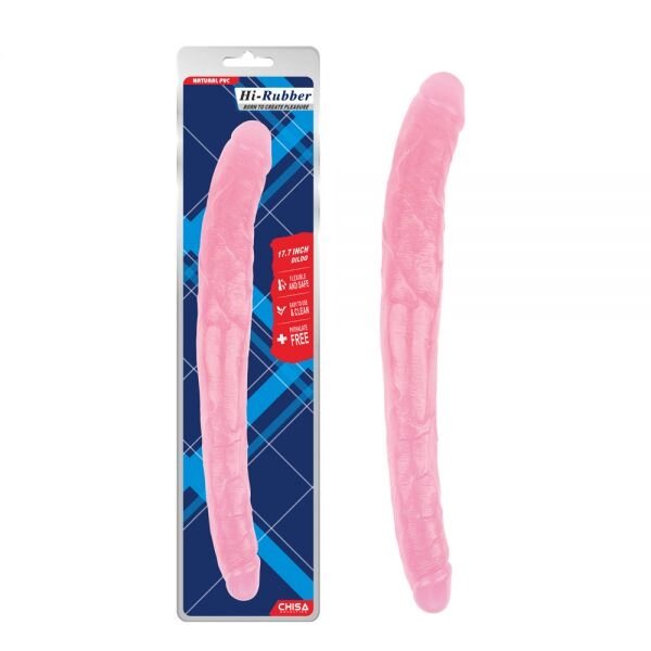 Рожевий двосторонній  Масажер   17.8 Inch Dildo від компанії Elektromax - фото 1