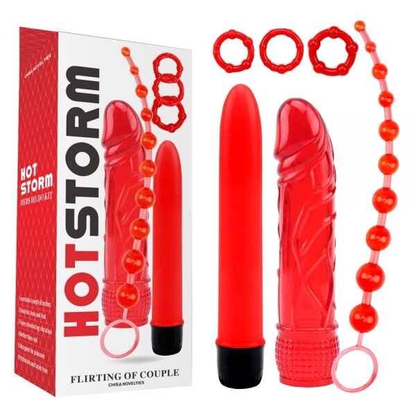 Сексуальний набір червоного кольору для пар Flirting of Couple від компанії Elektromax - фото 1