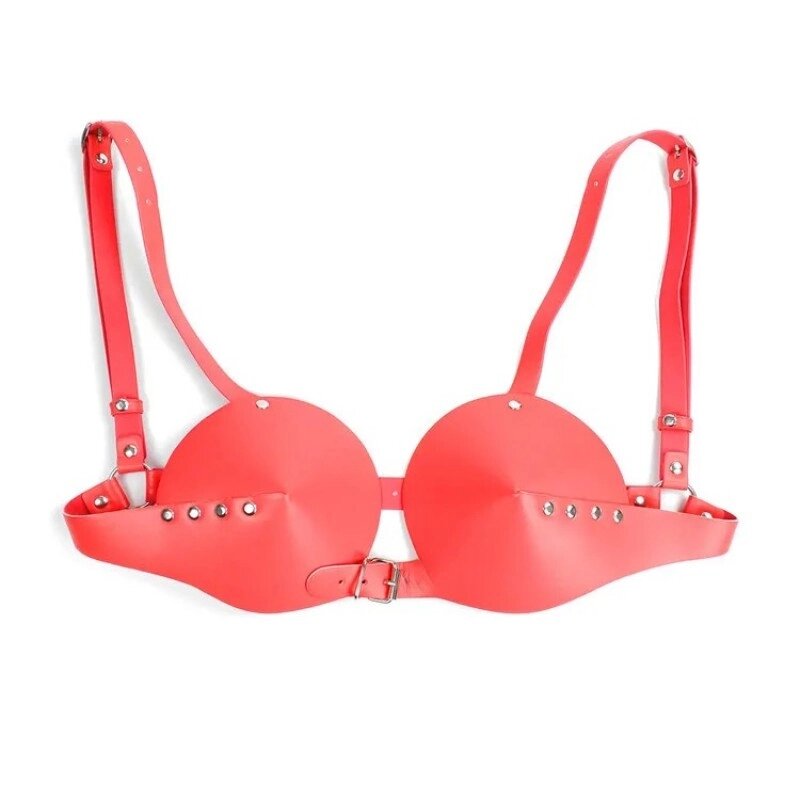 Сексуальний топ для жінок Fetish Bra Red від компанії Elektromax - фото 1