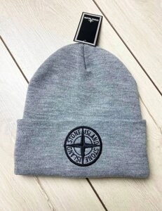 Шапка Stone Island cіра