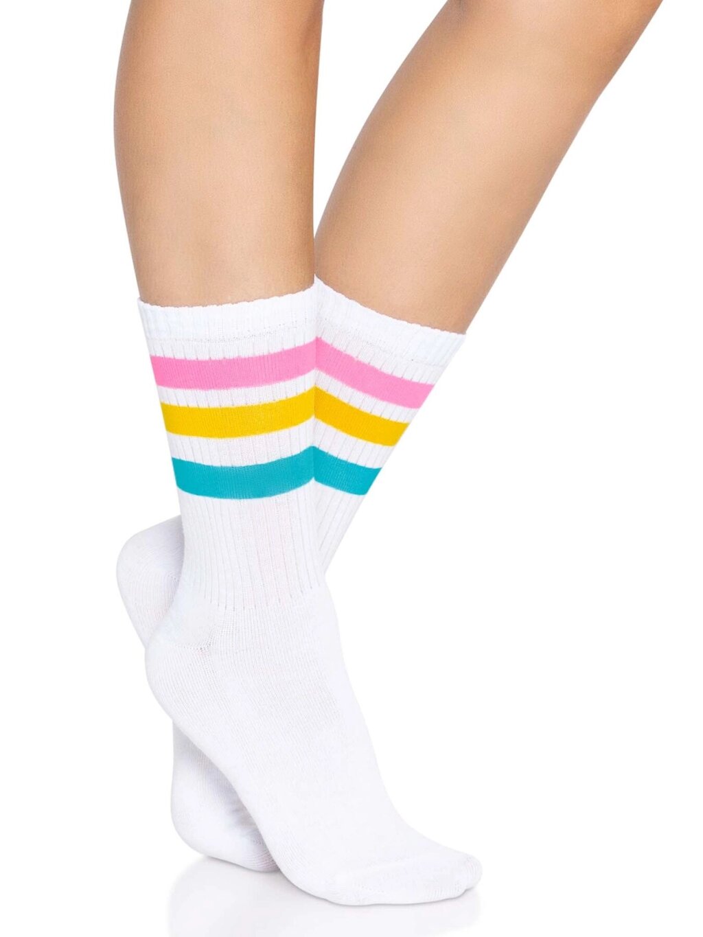 Шкарпетки жіночі в смужку Leg Avenue Pride crew socks Pansexual, 37–43 розмір від компанії Elektromax - фото 1