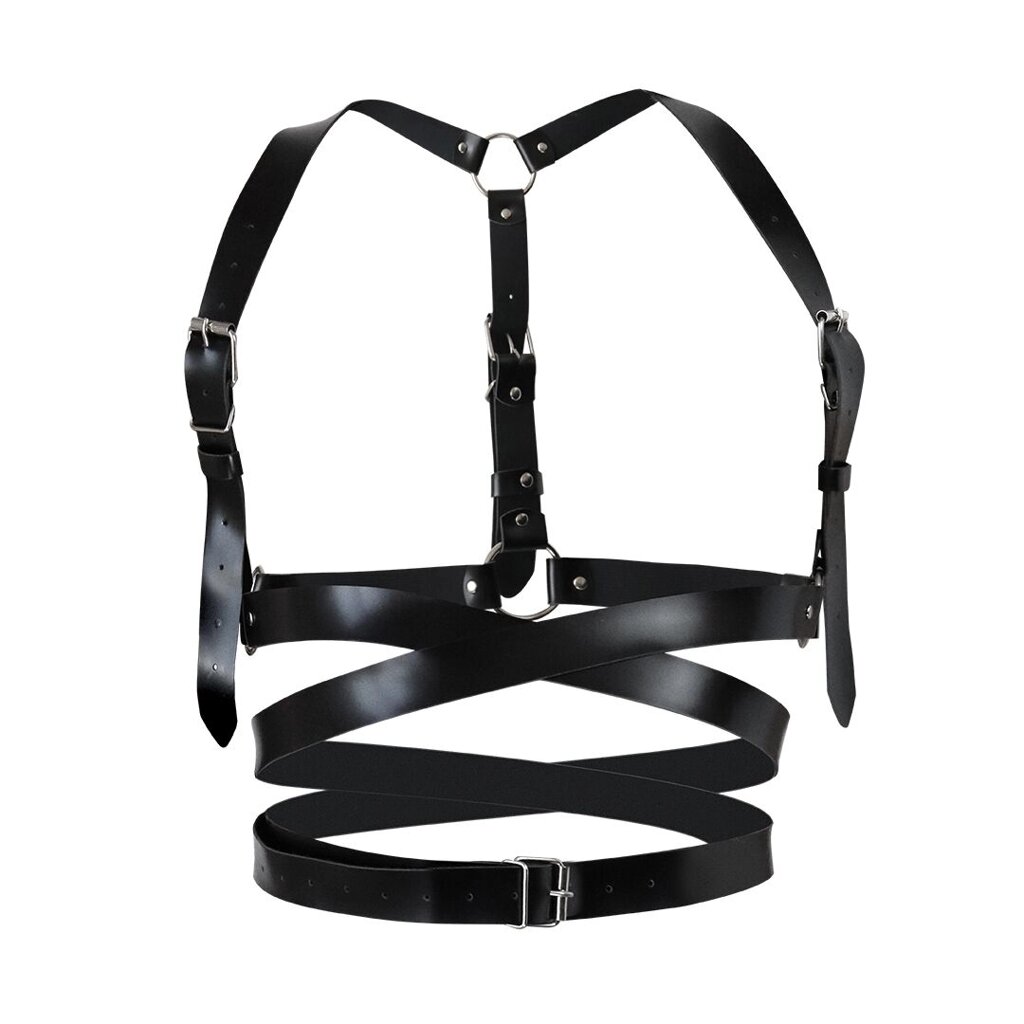 Шкіряна портупея Art of Sex - Melani Leather harness, Чорна XS-M від компанії Elektromax - фото 1