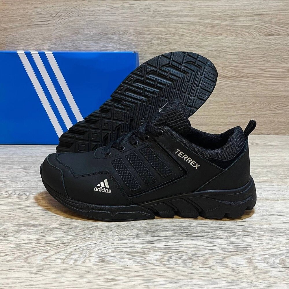 Шкіряні кросівки  Adidas ( чорні ) від компанії Elektromax - фото 1