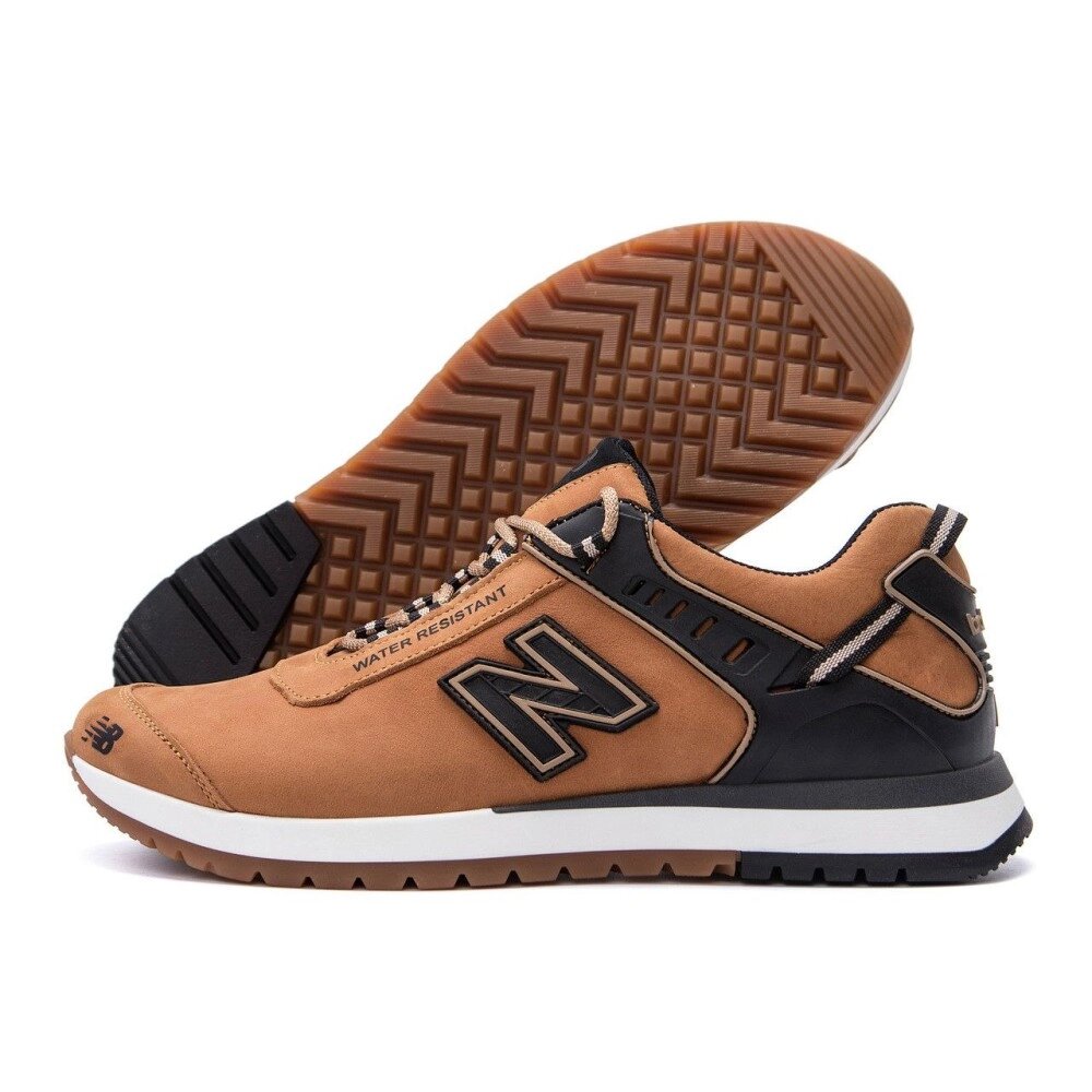 Шкіряні кросівки New Balance рижі від компанії Elektromax - фото 1