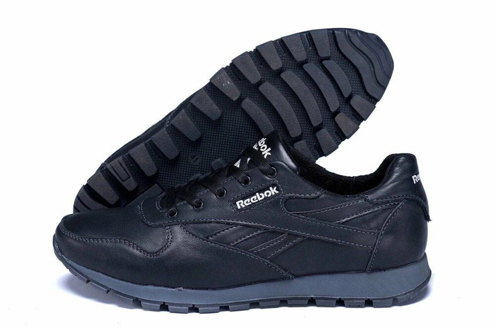 Шкіряні кросівки Reebok чорні від компанії Elektromax - фото 1