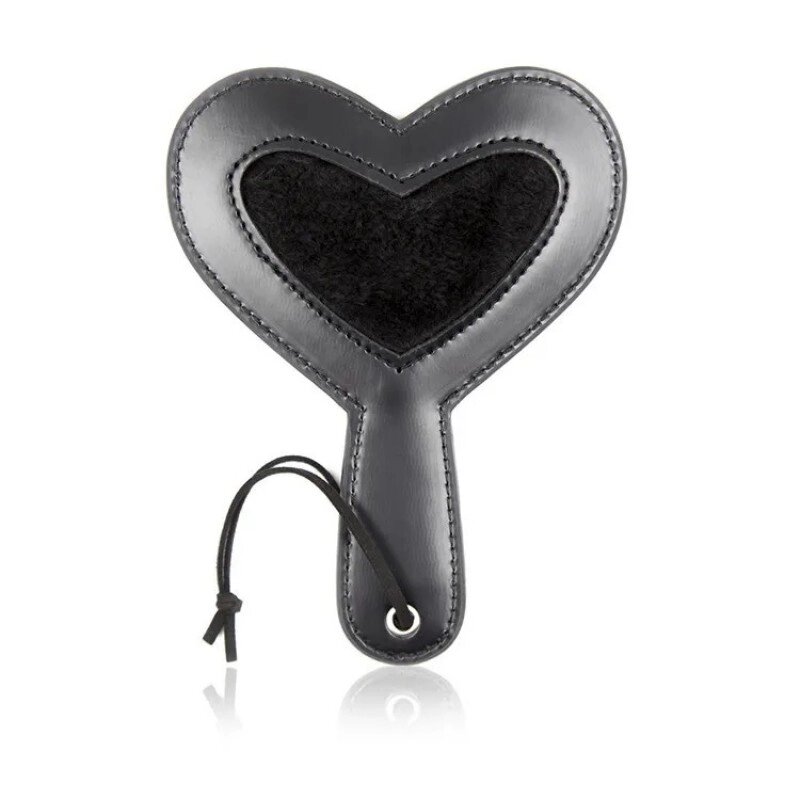 Шльопалка з ручкою Mini Heart Paddle Black від компанії Elektromax - фото 1