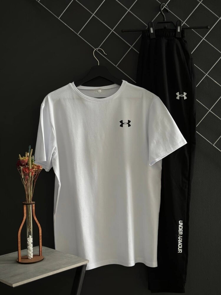 Штани чорні Under Armour (двонитка) + футболка біла Under Armour від компанії Elektromax - фото 1