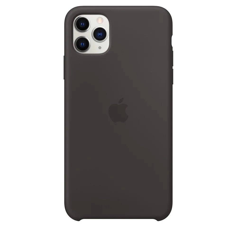 Силіконова накладка - Silicone case Apple iPhone 11 Pro Max  Black - Чорна від компанії Elektromax - фото 1