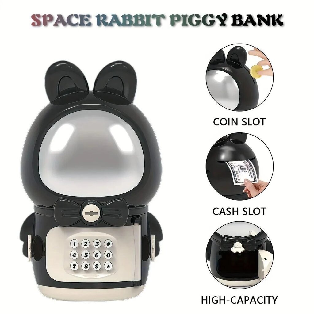 Скарбничка-зайчик сейф, космонавт SPACE RABBIT PIGGY BANK від компанії Elektromax - фото 1