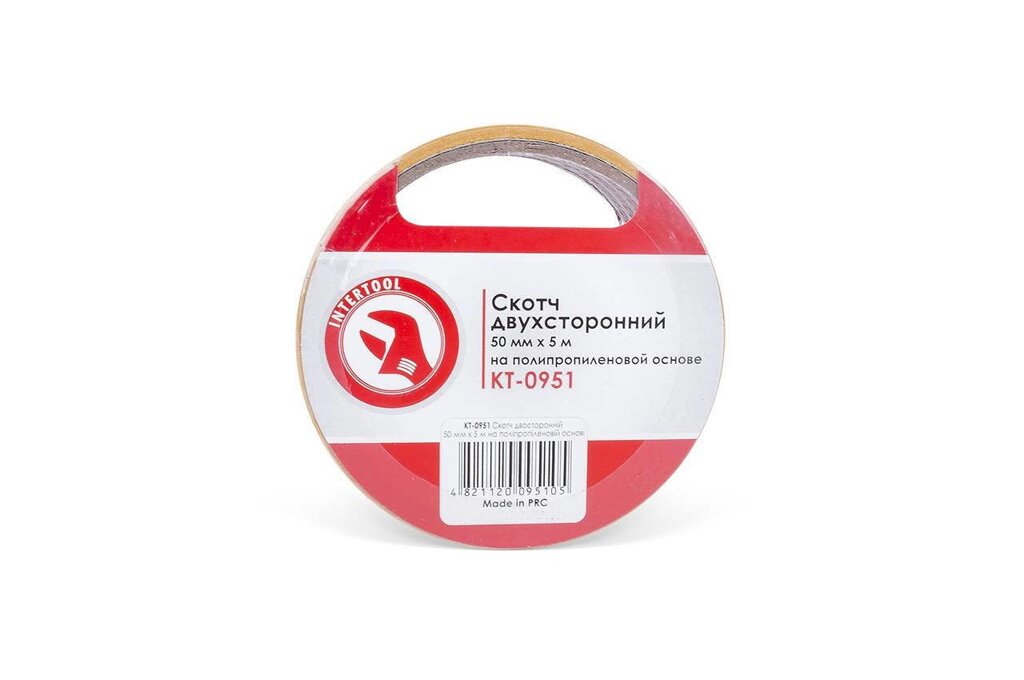 Скотч двосторонній Intertool - 50 мм х 5 м пропілен 1 шт. від компанії Elektromax - фото 1