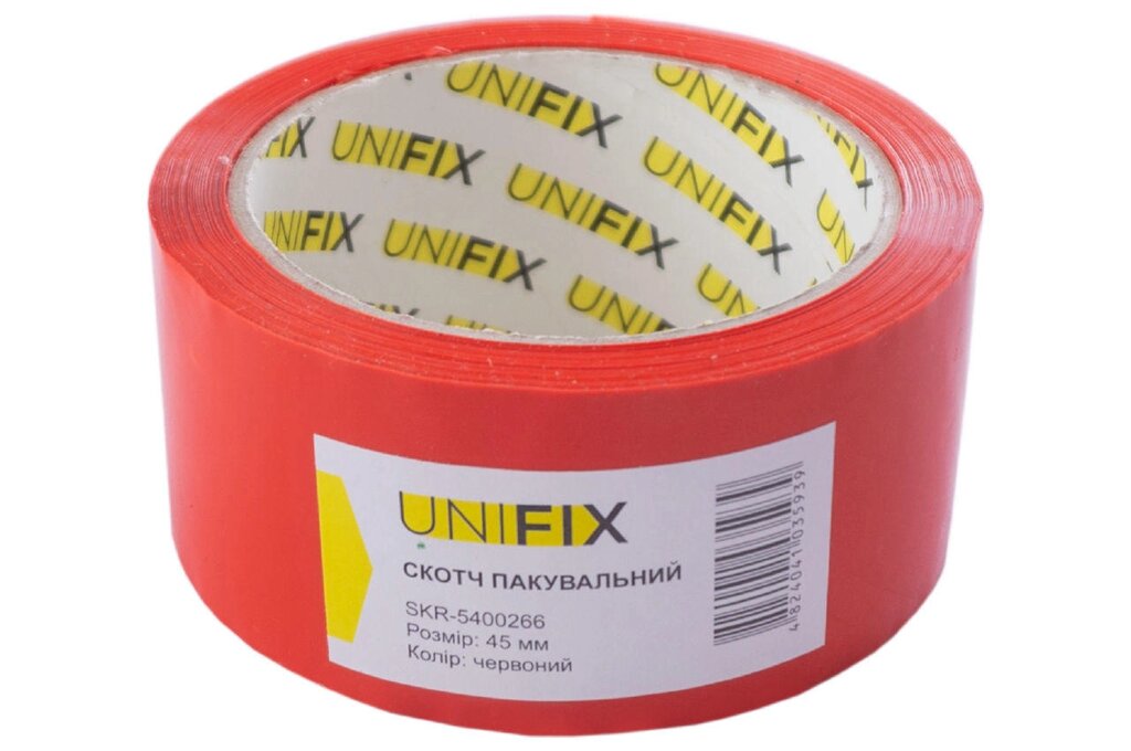 Скотч Unifix - 45 мм x 80 м x 40 мкм червоний від компанії Elektromax - фото 1