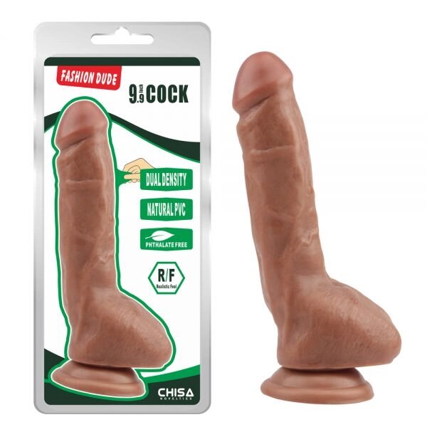 Смаглявий  Масажер   на присоске Fashion Dude 9.9 Inch Cock від компанії Elektromax - фото 1