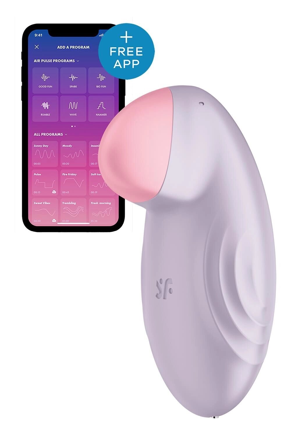 Смарт-вібратор для клітора Satisfyer Tropical Tip Light Lilac від компанії Elektromax - фото 1