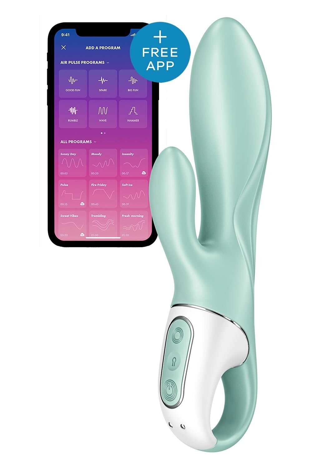 Смарт вібратор-кролик Satisfyer Air Pump Bunny 5+, надувається від компанії Elektromax - фото 1