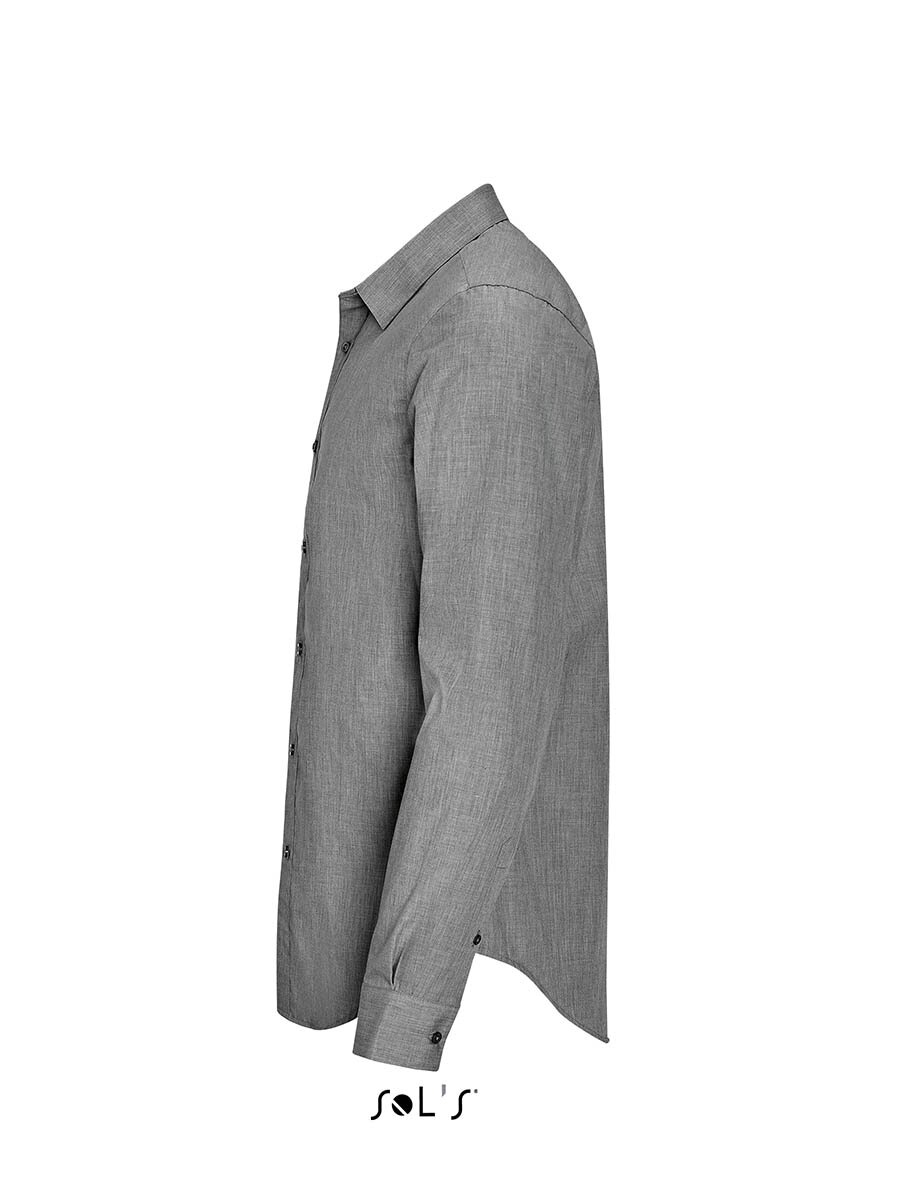 Сорочка чоловіча SOL'S Barnet men (насичений сірий меланж, XL) від компанії Elektromax - фото 1