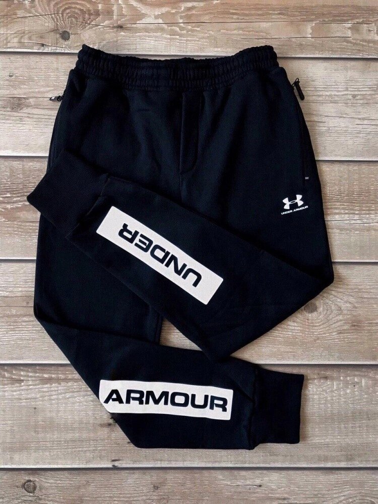 Спортивні штани на флісі Under Armour чорні від компанії Elektromax - фото 1