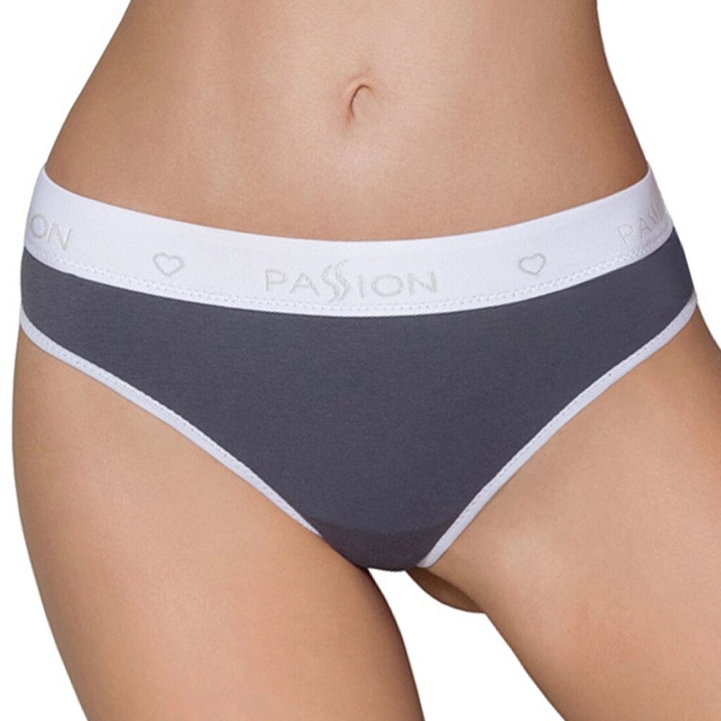 Спортивні трусики-стрінги Passion PS007 PANTIES dark grey, L від компанії Elektromax - фото 1