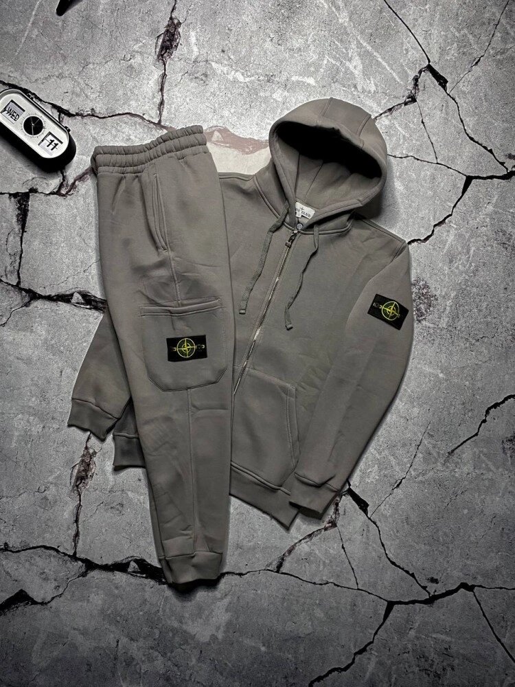 Спортивний костюм сірий зимовий Stone Island cірий від компанії Elektromax - фото 1