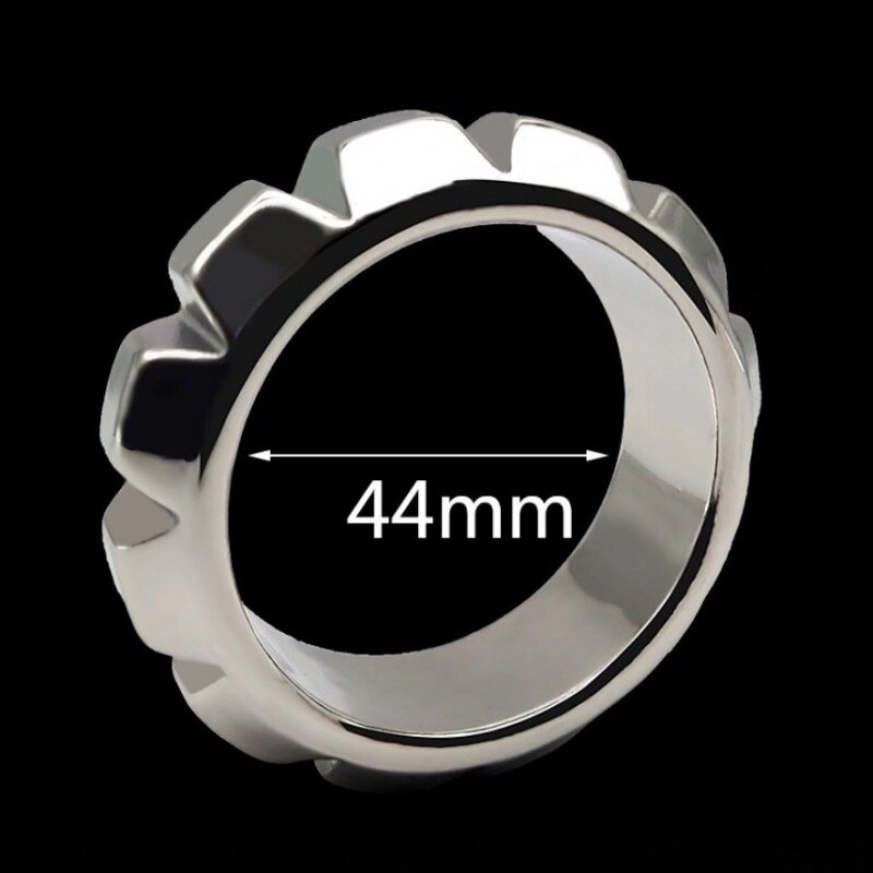 Stainless Steel Cock Ring with gearwheel Medium від компанії Elektromax - фото 1