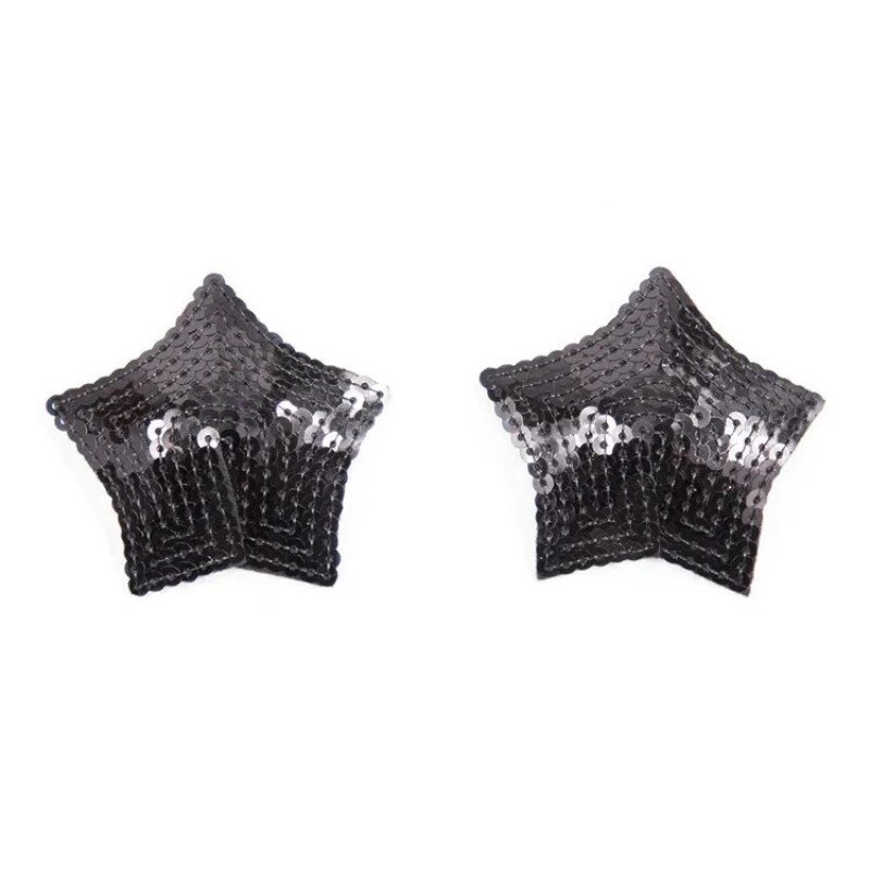 Стикині на соски у формі зірки Nipple Pasties Black від компанії Elektromax - фото 1