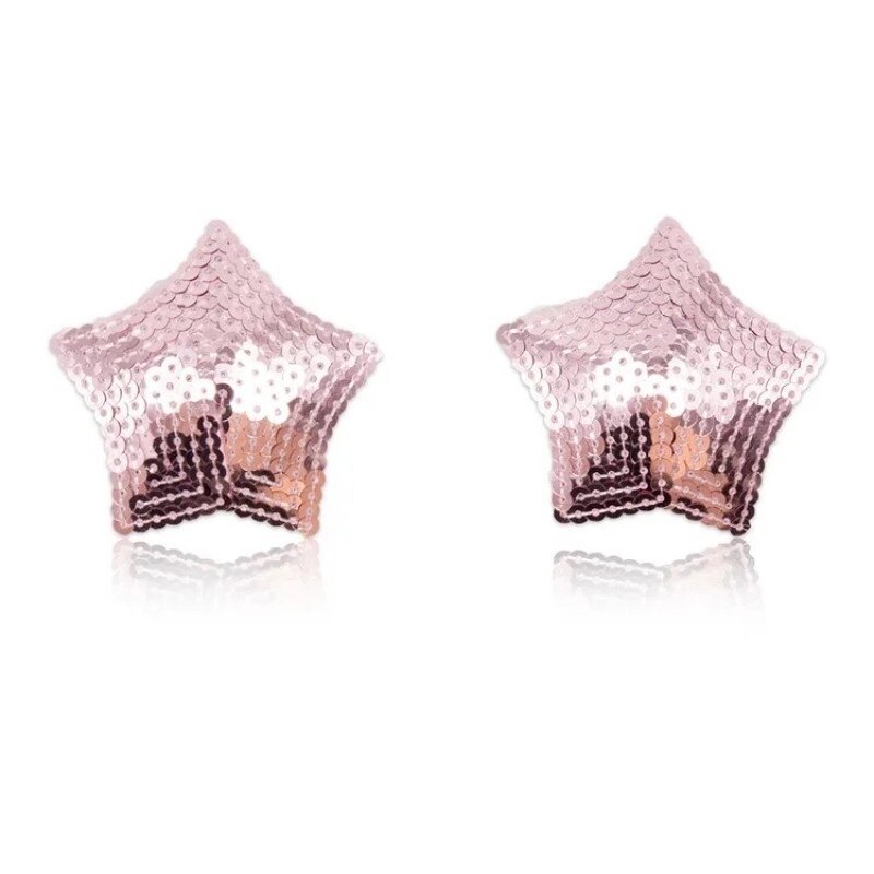 Стикині на соски у формі зірки Nipple Pasties Pink від компанії Elektromax - фото 1