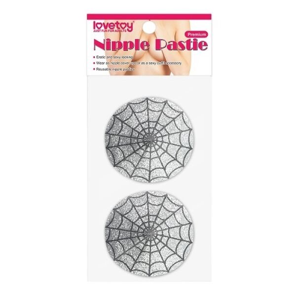 Стикині павутинки Reusable Spider Glittering Sexy Nipple Pasties від компанії Elektromax - фото 1