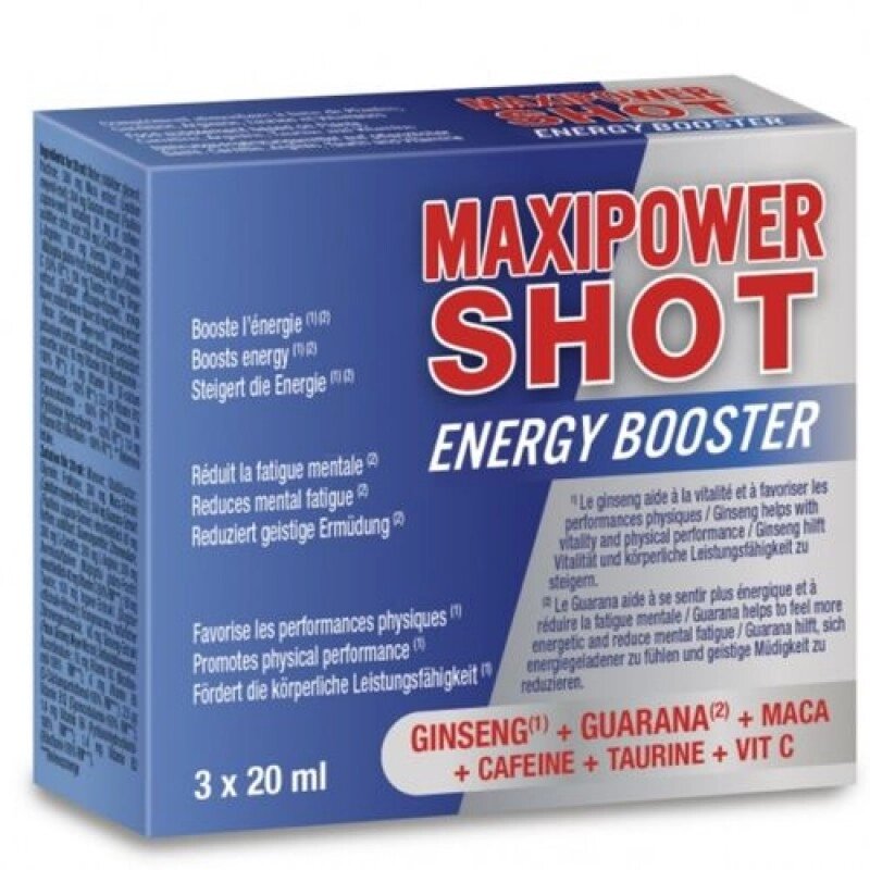 Стимулюючий препарат Maxipower Shot Energy Booster, 3x20мл від компанії Elektromax - фото 1