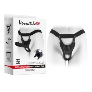 Страпон чоловічий Soulmate Unisex Silicone Hollow Strap-On 6.0