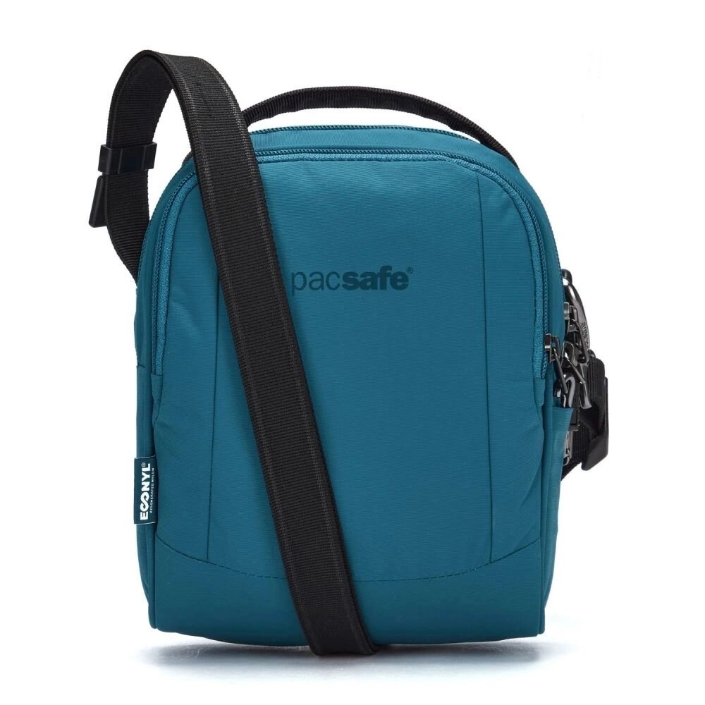 Сумка через плече антизлодій Pacsafe LS100 crossbody, 6 ступенів захисту (синій, 23 х 17 х 7.5 см) від компанії Elektromax - фото 1