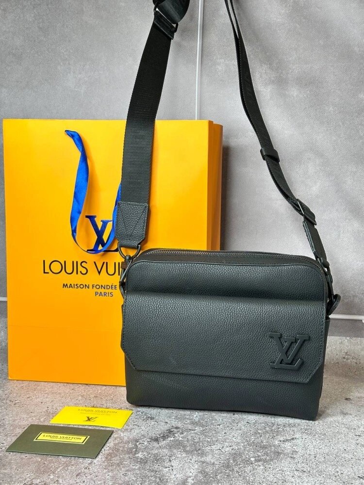 Сумка-месенджер Louis Vuitton Fastline s013, чорний від компанії Elektromax - фото 1