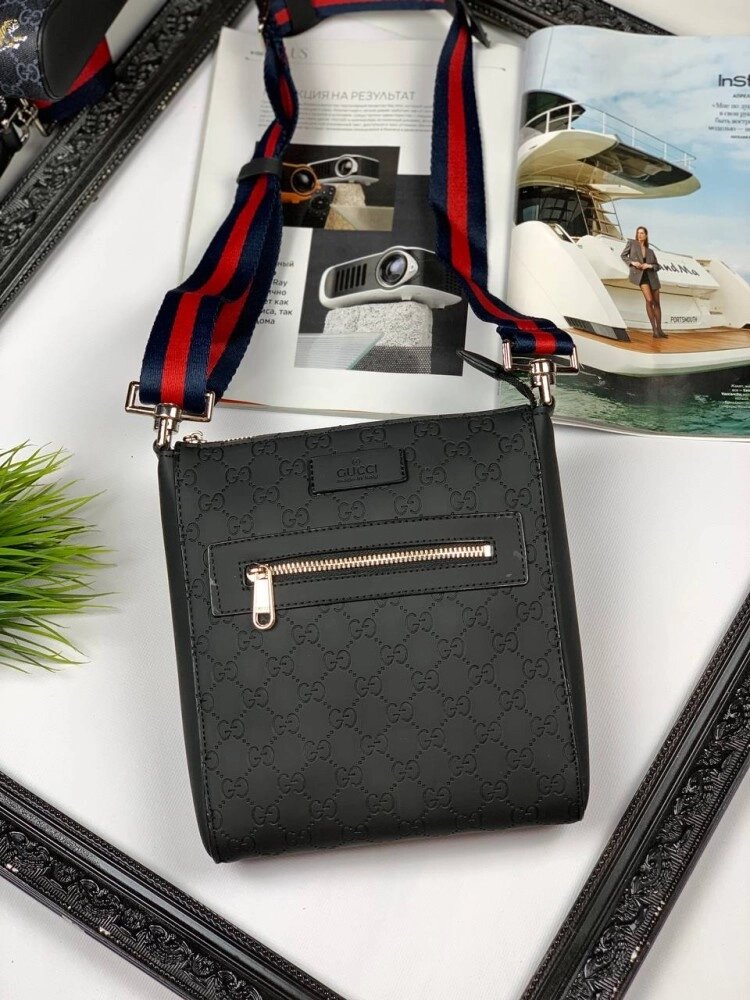 Сумка-мессенджер Gucci GG Supreme  Black s027 від компанії Elektromax - фото 1