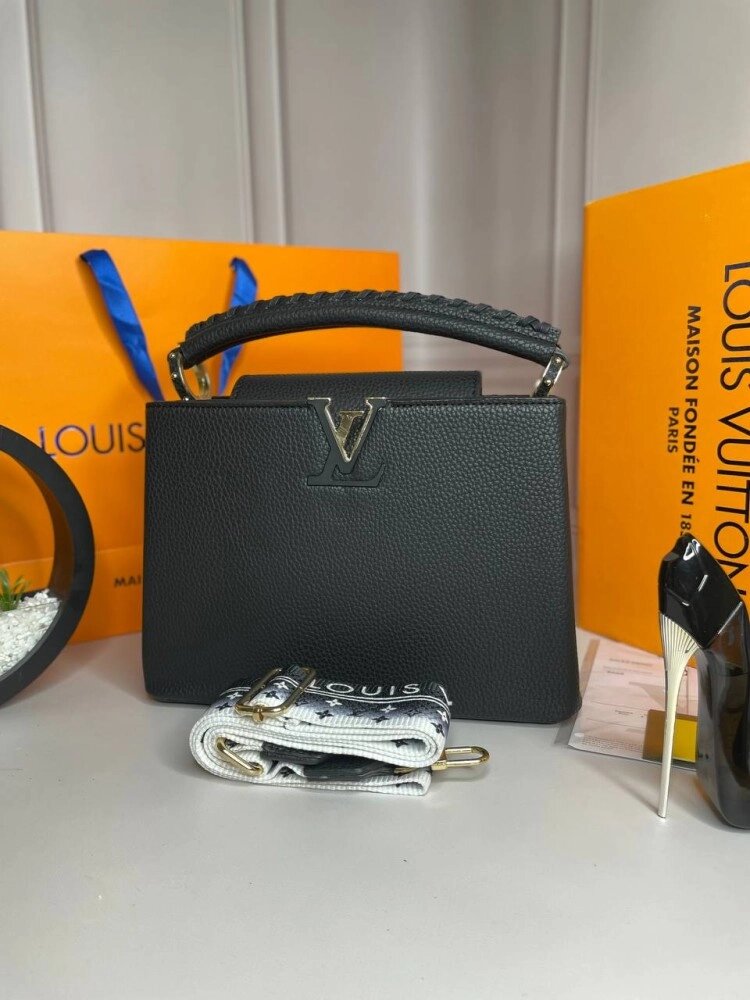 Сумка жіноча Louis Vuitton Capucines чорна wb004 від компанії Elektromax - фото 1