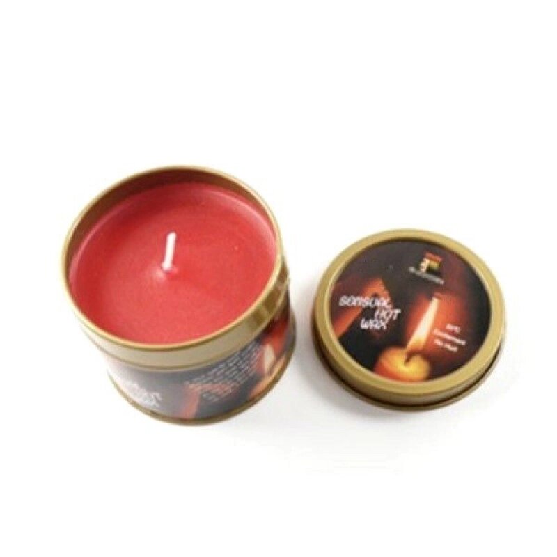 Свічка для бдсм ігор з низькою температурою червоний віск Sensual Hot Wax від компанії Elektromax - фото 1