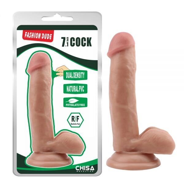 Тілесний  Масажер   на присоске Fashion Dude 7.1 Inch Cock від компанії Elektromax - фото 1